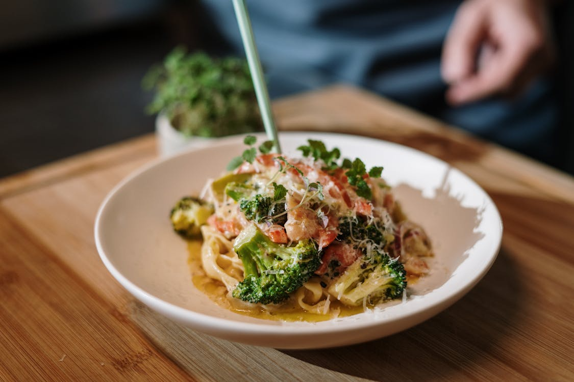 creamy pasta with broccoli illustrating healthy comfort food recipes