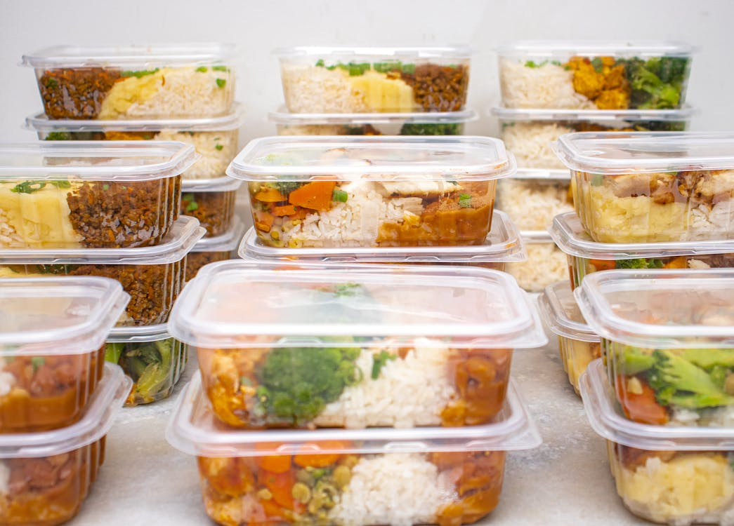 prepped weekly meals in containers illustrating batch cooking for beginners